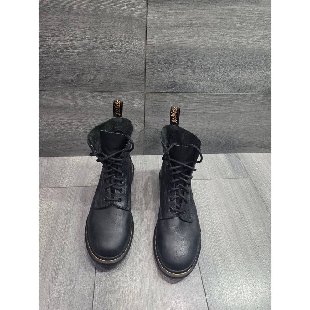 Dr. Martens Doc Martens 1460 Ambassador Blk Leather Lace Up Boots Size 8 S000151 - Picture 4 of 13